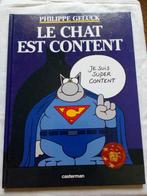 Le Chat est content, Philippe Geluck, Ophalen of Verzenden, Zo goed als nieuw, Eén stripboek