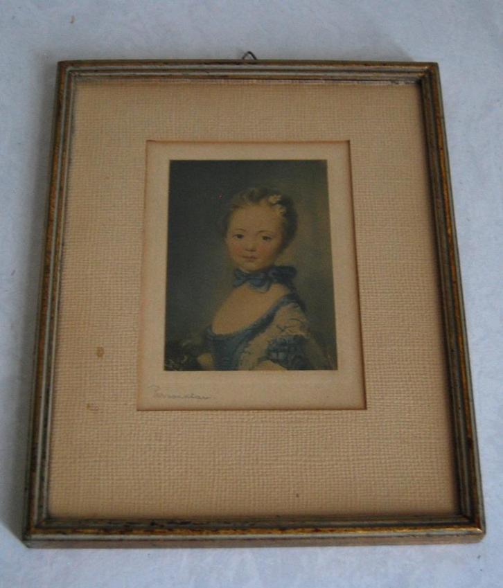 Meisje met kitten - Jean-Baptiste Perroneau (1715-1783), Antiek en Kunst, Kunst | Tekeningen en Fotografie, Ophalen of Verzenden