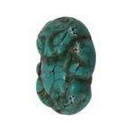 Pendentif Félin Turquoise de la Chine - Ancienne Collection, Antiquités & Art, Enlèvement ou Envoi