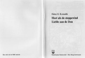 Konsalik omnibus Heet als de steppewind/ Liefde aan de Don beschikbaar voor biedingen