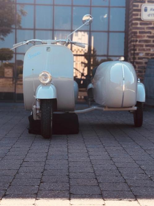 Vespa Faro Basso 1953 met sidecar/zijspan, Fietsen en Brommers, Scooters | Vespa, Ophalen
