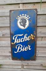 Emaille bord Tucher Bier Nurenberg jaren 30, Reclamebord, Gebruikt, Ophalen of Verzenden