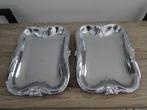 2 identieke inox schalen (broodmandjes), Huis en Inrichting, Keuken | Servies, Ophalen of Verzenden, Gebruikt