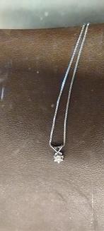 Original Zilver 925 Dames-Halsketting met Prachtige Zirkonia, Ophalen of Verzenden, Zo goed als nieuw, Met edelsteen, Zilver