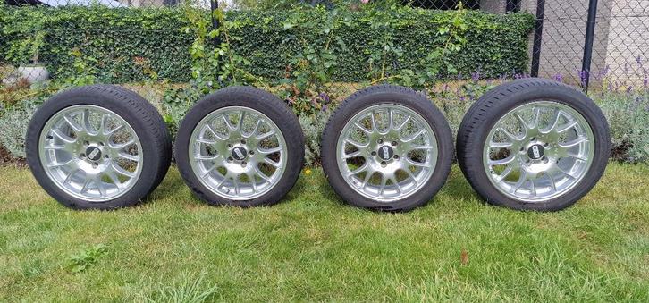 BBS Motorsport Velgen 17inch + zomerbanden 225/45R17, Auto-onderdelen, Banden en Velgen, Banden en Velgen, Zomerbanden, 17 inch