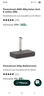 Keessmit 2 x parasolvoet beton 25kg, Ophalen, Nieuw, Parasolvoet