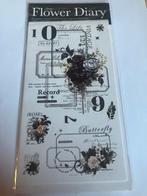 Scrapbooking stickers 6 vellen labels met bloemen zwart, Hobby en Vrije tijd, Scrapbooking, Ophalen of Verzenden, Nieuw