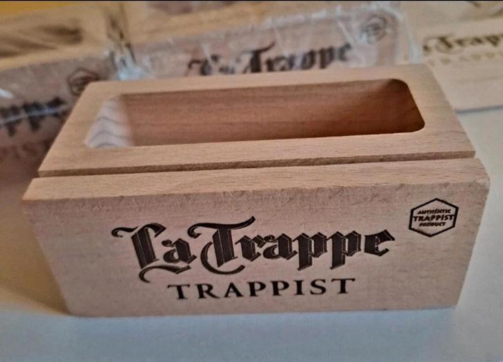 La Trappe houten onderzetterhouder voor bier - Trappist, Verzamelen, Biermerken, Nieuw, Overige typen, Overige merken