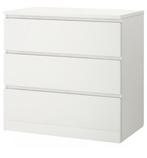 Armoire à tiroirs Ikea Malm - 3 tiroirs blanche, Enlèvement, Utilisé, Blanc