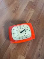 Oranje vintage Adelco klok 70s, Ophalen of Verzenden