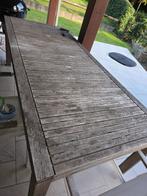 TEAKHOUTEN tafel 2m2 bij 95 cm, Tuin en Terras, Tuintafels, Ophalen, Gebruikt, Vierkant, Teakhout