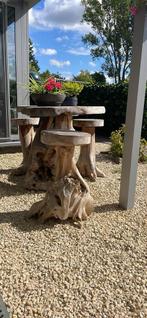Vol houten tuinset, Tuin en Terras, Tuintafels, Ophalen, Zo goed als nieuw, Hout