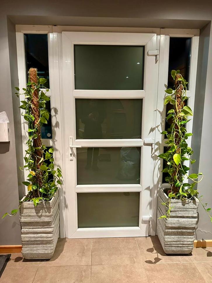 3 grands pots pour plantes en pierre, Huis en Inrichting, Woonaccessoires | Vazen, Zo goed als nieuw, Steen, Ophalen