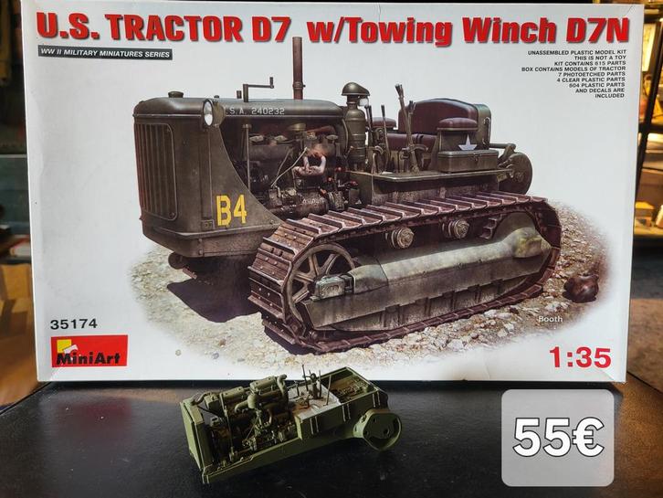 US tractor D7N 1/35, Hobby en Vrije tijd, Modelbouw | Auto's en Voertuigen, Zo goed als nieuw, Overige typen, 1:32 tot 1:50, Overige merken