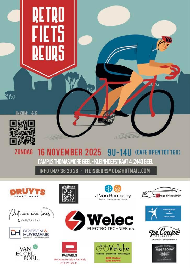 Retrofiets beurs 16 november Geel, Fietsen en Brommers, Fietsen | Oldtimers, Ophalen