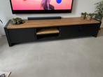 Tv meubel eikenhout & staal - Nieuw en op maat gemaakt, Nieuw, Ophalen of Verzenden, Eikenhout