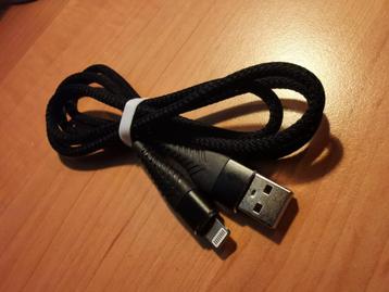 Extra sterke Iphone lightning kabel zwart 1 m beschikbaar voor biedingen