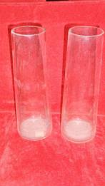 Paar oude transparante vazen, Antiek en Kunst, Ophalen of Verzenden