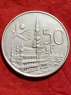 50Fr wereld tentoonstelling 1958 expo Vlaamstalige, Postzegels en Munten, Ophalen, Zilver, Losse munt, Zilver