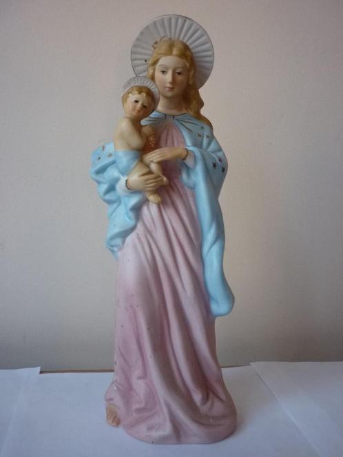 Céramique d'Andenne - Sujet religieux - Vierge à l'enfant, Antiek en Kunst, Antiek | Religieuze voorwerpen, Ophalen of Verzenden