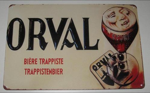 ORVAL BIER : Metalen Bord ORVAL Trappistenbier, Verzamelen, Biermerken, Nieuw, Reclamebord, Plaat of Schild, Overige merken, Verzenden