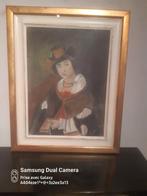 Tableau peinture sur toile 4050 cadre sous verre tbe, Enlèvement