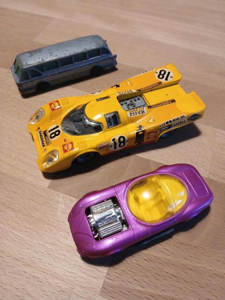 3 diverse modelauto's 60's 70's, Hobby en Vrije tijd, Modelauto's | Overige schalen, Zo goed als nieuw, Auto, Ophalen of Verzenden