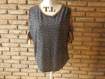 (185) - blouse femme t.L brune noire  beschikbaar voor biedingen