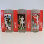 Coca cola set van 3 glazen (37cl.) met 3 diverse designs, Ophalen of Verzenden, Nieuw, Gebruiksvoorwerp