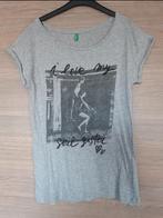 Benetton grijs en zwart t-shirt maat XS, Kleding | Dames, Ophalen of Verzenden, Zo goed als nieuw, Maat 34 (XS) of kleiner, Grijs