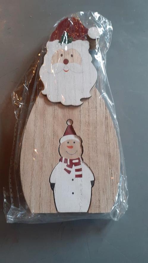 Deco de noel en bois en deux parties puzzle, Diversen, Kerst, Nieuw, Ophalen of Verzenden