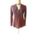 (132) - blouse femme t.38 bleue rouge - bonobo -, Vêtements | Femmes, Taille 38/40 (M), Enlèvement ou Envoi, Comme neuf, Bonobo