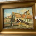 Schilderij op paneel gesigneerd brugge?, Antiek en Kunst, Ophalen of Verzenden