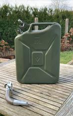 Metalen benzine jerrytank, Fietsen en Brommers, Ophalen of Verzenden