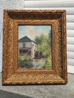 huile sur toile moulin a eau de naisse signe marchaut f, Enlèvement ou Envoi