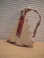 5 houten kerstbomen (hangende decoratie) h: 10 cm, Gebruikt, Verzenden