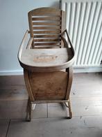 kinderstoel  "retro" met ombouwfunctie  in hout, Kinderen en Baby's, Ophalen of Verzenden, Gebruikt, Meegroeistoel, Afneembaar eetblad