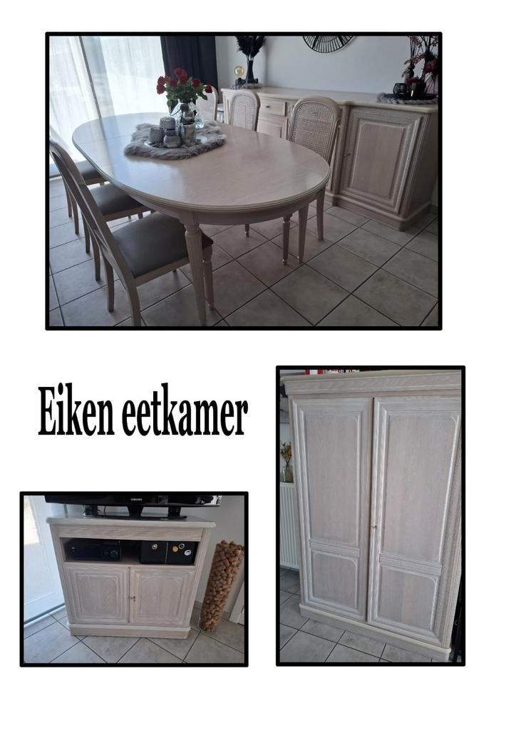 Volledige eiken  eetkamer, Huis en Inrichting, Complete inboedels, Ophalen