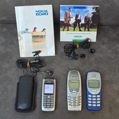 3x Nokia (3210; 6020; 6310i) GSM, Telecommunicatie, Mobiele telefoons | Nokia, Gebruikt, Zonder abonnement, Fysiek toetsenbord