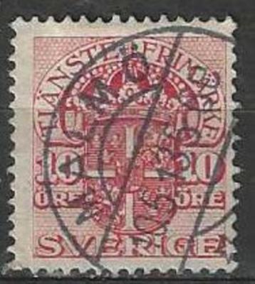 Zweden 1910/1919 - Yvert 24SE - Dienstzegel - 10 ore (ST) beschikbaar voor biedingen