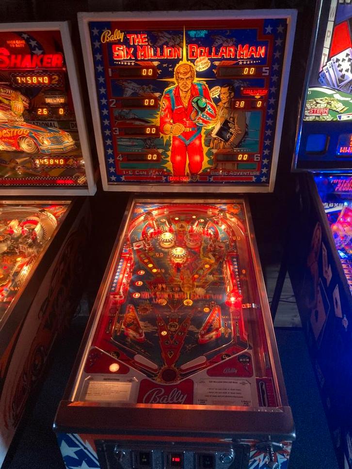 Flipperkast Man van 6 miljoen van het merk Bally, Verzamelen, Automaten | Flipperkasten, Zo goed als nieuw, Elektronisch, Flipperkast