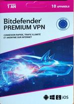 Bitdefender Premium VPN 2024 | 10 appareils | 1 An | PC/Mac, Computers en Software, Antivirus- en Beveiligingssoftware, Ophalen of Verzenden