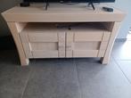 tv meubel in massief eik breedte 1,25 meter nieuwstaat, Ophalen, 100 tot 150 cm, Eikenhout, Zo goed als nieuw