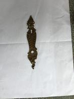 1 antieke exclusieve deurplaat, koper messing patine, Antiek en Kunst, Ophalen, Koper