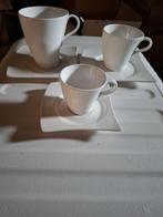 Koffiekopjes met bordjes, Ophalen