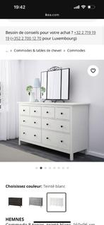 Commode Hemnes avec vitre en verre état impeccable, 5 laden of meer, Ophalen