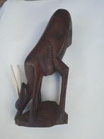 houten beeld van antilope prima staat, Ophalen of Verzenden