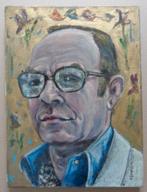 KIMON SYNESSIOS / MANNENPORTRET OLIEVERF 40x30cm SIG CHASSIS, Antiek en Kunst, Kunst | Schilderijen | Modern, Ophalen of Verzenden