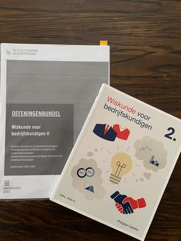 Handboek + Syllabus Wiskunde voor bedrijfskundigen 2 beschikbaar voor biedingen