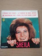 Vinyl 45T SHEILA L'école est finie Philips 1963 BE, Utilisé, Enlèvement ou Envoi